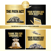 Tax Refund Status Social Media Templates (4-Pack)