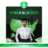 We File In All 50 States Social Media Template (Tax Preparer)