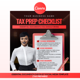 Tax Prep Essential Documents Checklist Social Media Template