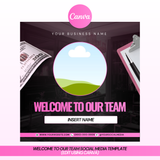 Welcome To Our Team Social Media Template