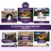 20-Pack Social Media Templates (Realtor)