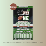 First Down DIY Invitation Template