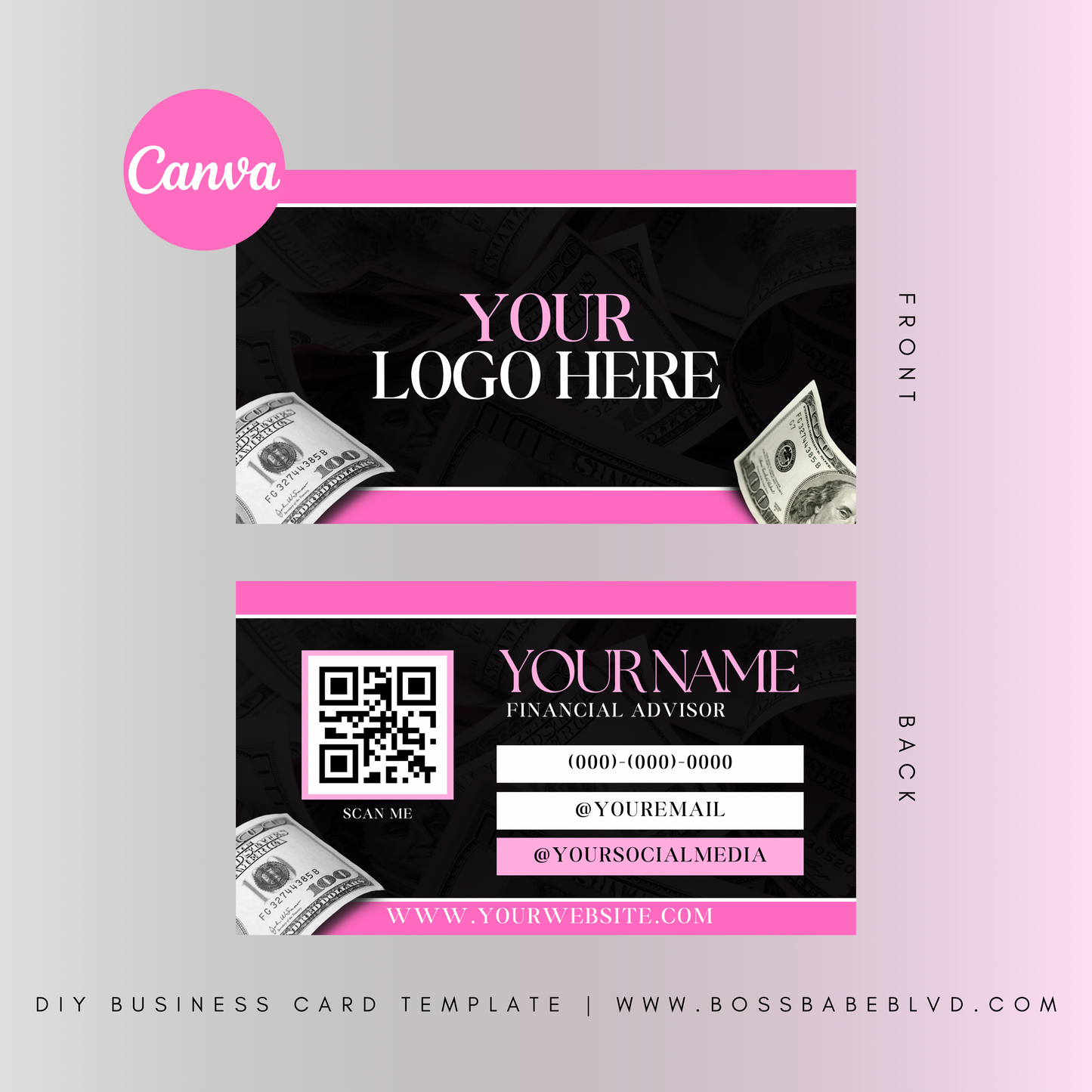 Financial Advisor DIY Business Card Template