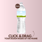 Water Bottle Label Mockup Template