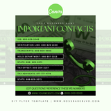 IRS Contact Numbers DIY Flyer Template