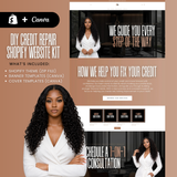 DIY Credit Repair Shopify Website Kit – Editable Theme, Banner & Cover Templates