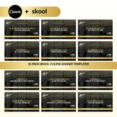 12-Pack Skool Course Banner Templates (Tax preparer)