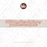 HIPAA Notice of Privacy Practices Template