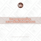 Tax Preparation New Client Intake Form Template