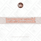 Tax Preparer Essential Business Forms Bundle