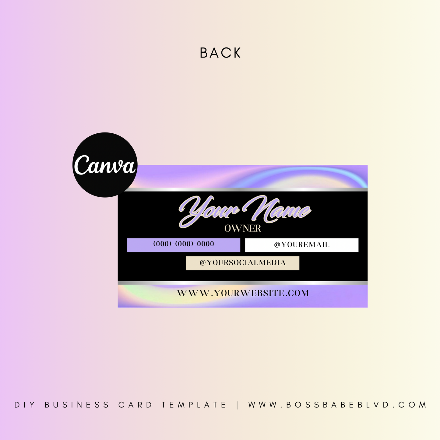 Pastel DIY Business Card Template