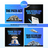 Tax Refund Status Social Media Templates (4-Pack)