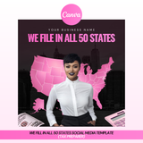 We File In All 50 States Social Media Template (Tax Preparer)