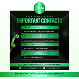 IRS Important Contacts Social Media Template (Tax preparer)