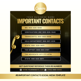 IRS Important Contacts Social Media Template (Tax preparer)
