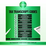 Tax Transcript Codes Social Media Template