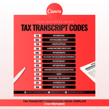 Tax Transcript Codes Social Media Template