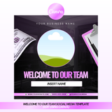 Welcome To Our Team Social Media Template