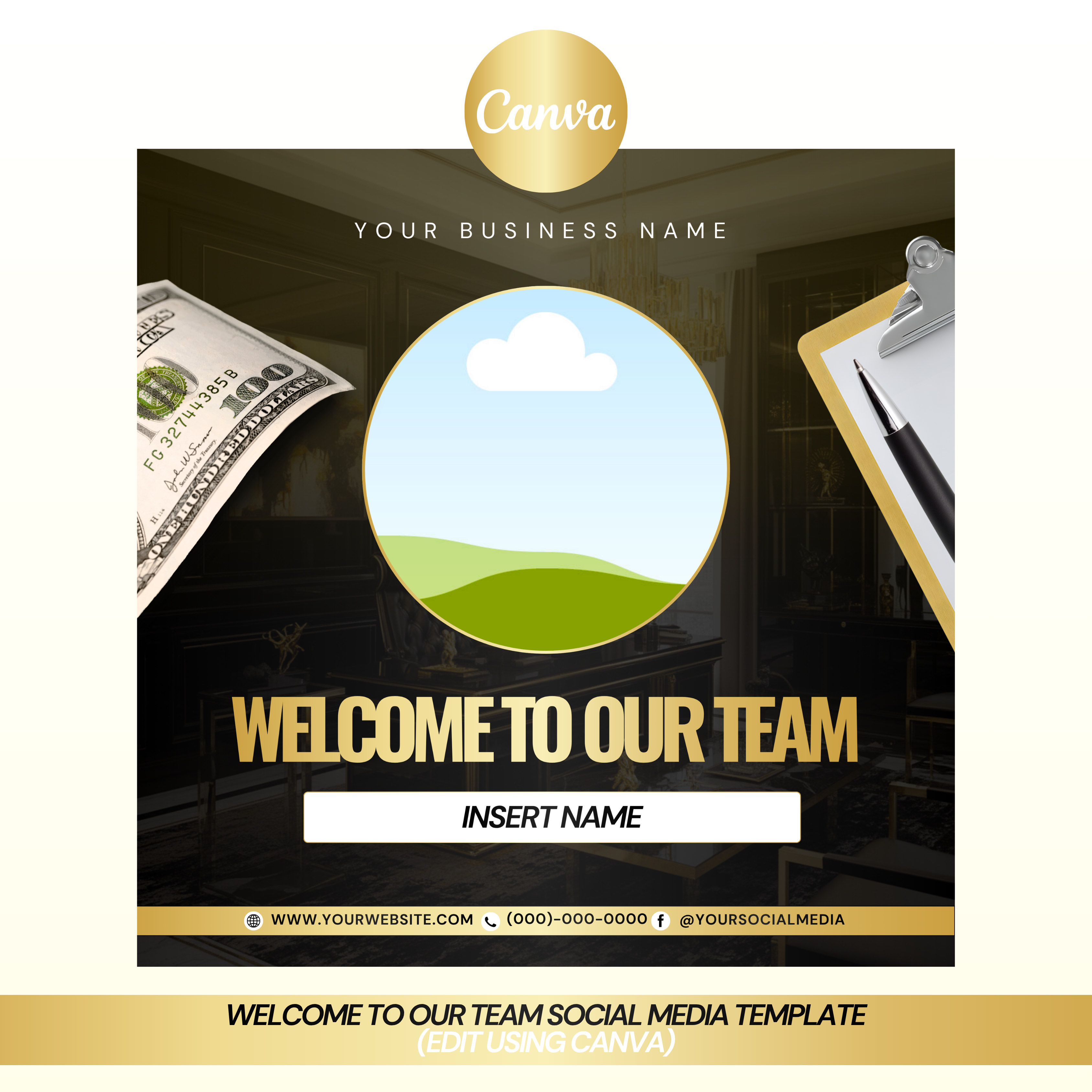 Welcome To Our Team Social Media Template