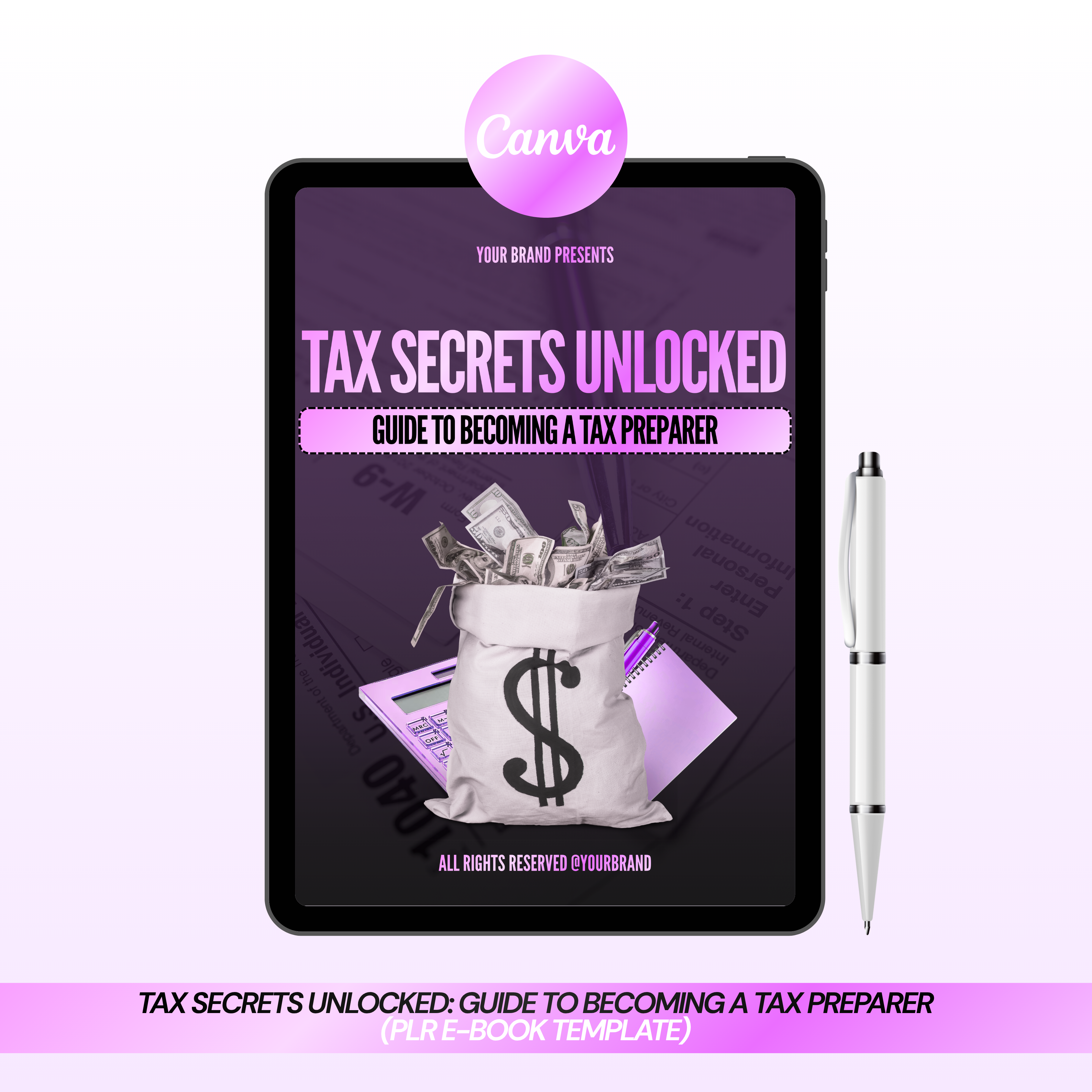 Tax Secrets Unlocked: Guide To Becoming A Tax Preparer (PLR E-Book Template)