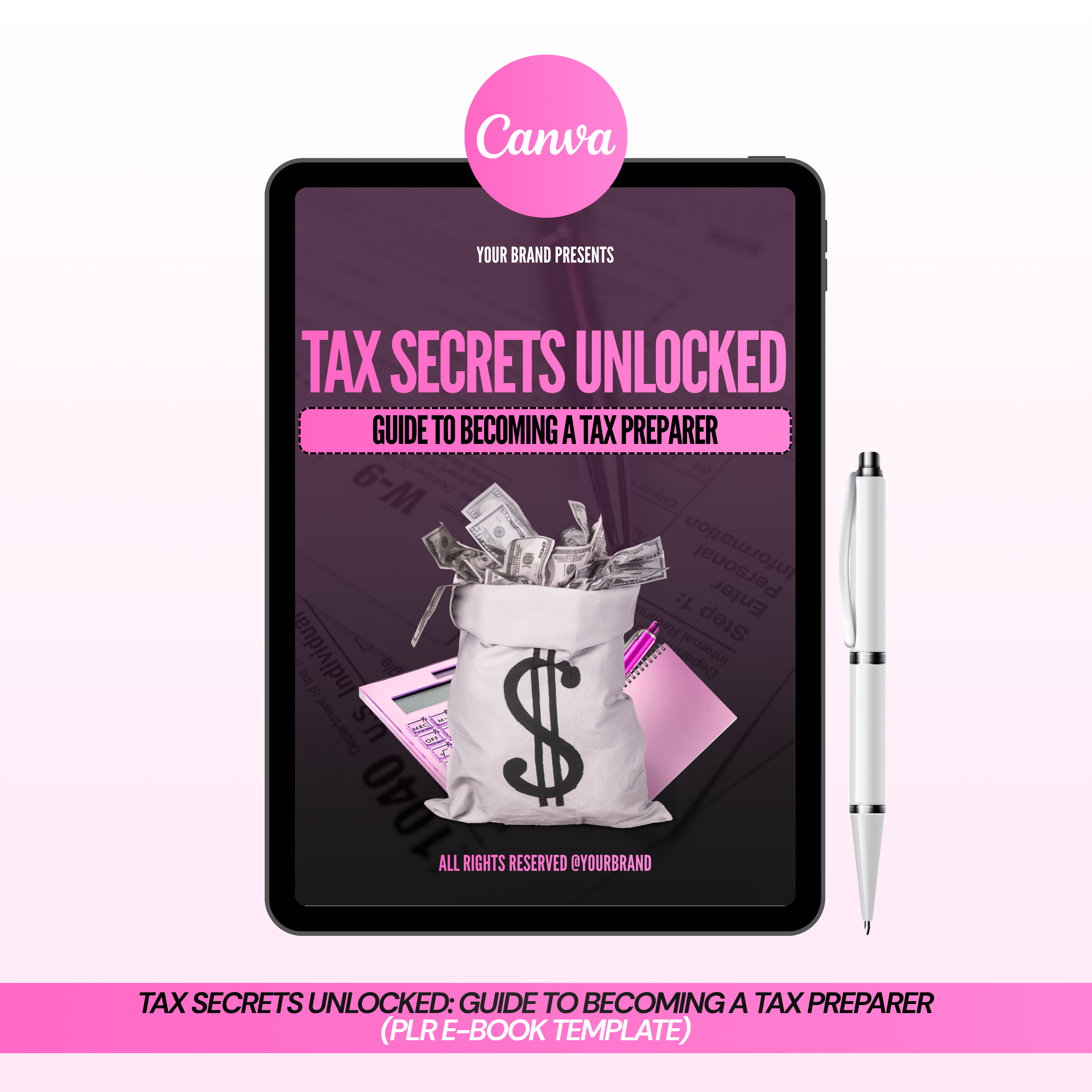 Tax Secrets Unlocked: Guide To Becoming A Tax Preparer (PLR E-Book Template)