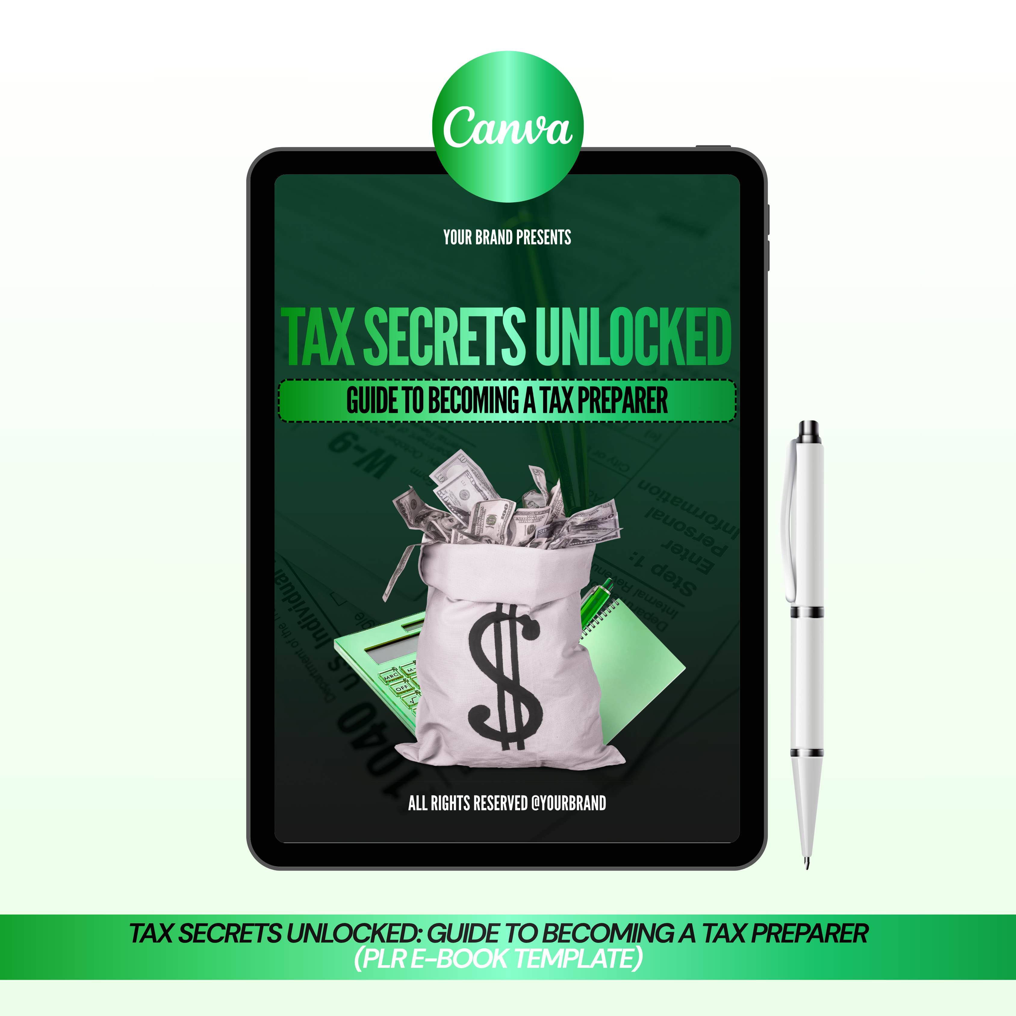 Tax Secrets Unlocked: Guide To Becoming A Tax Preparer (PLR E-Book Template)