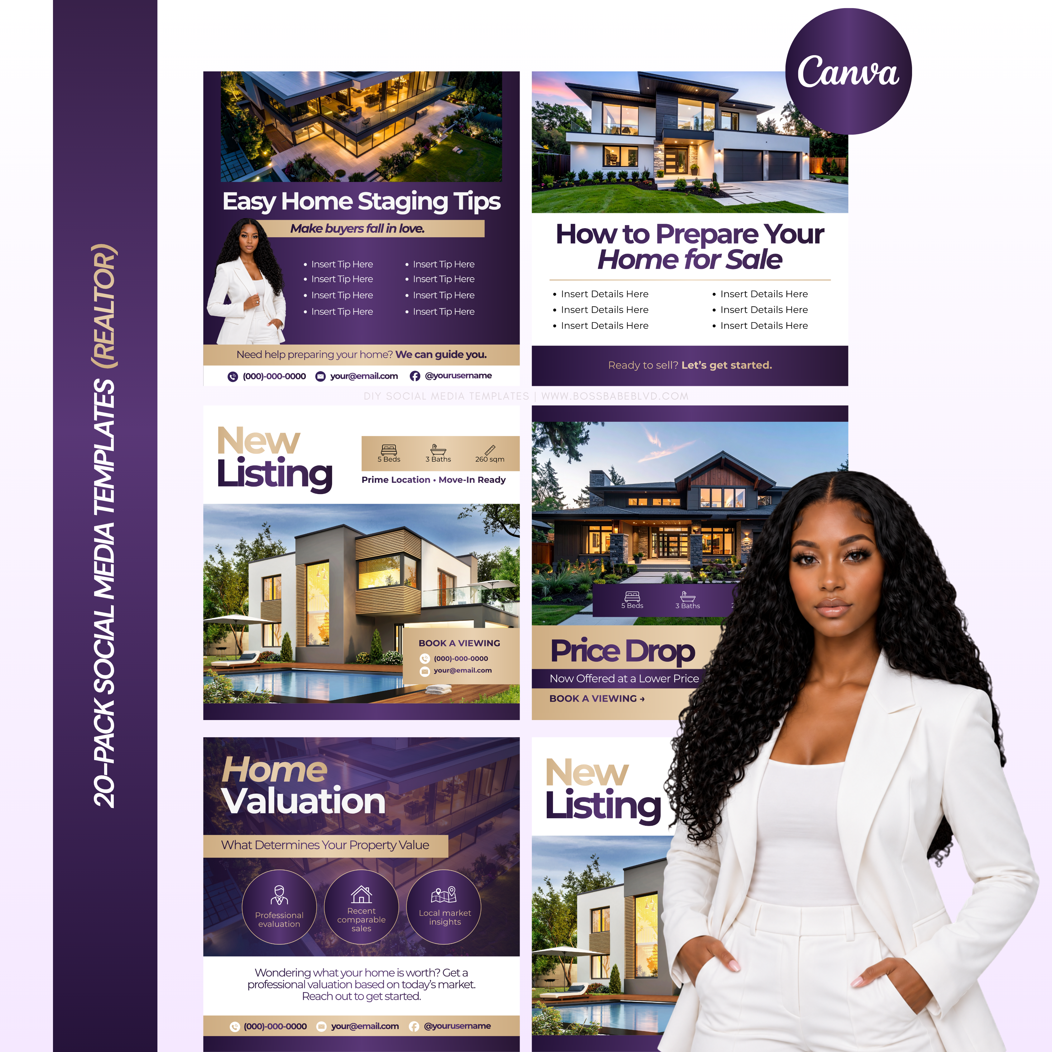 20-Pack Social Media Templates (Realtor)