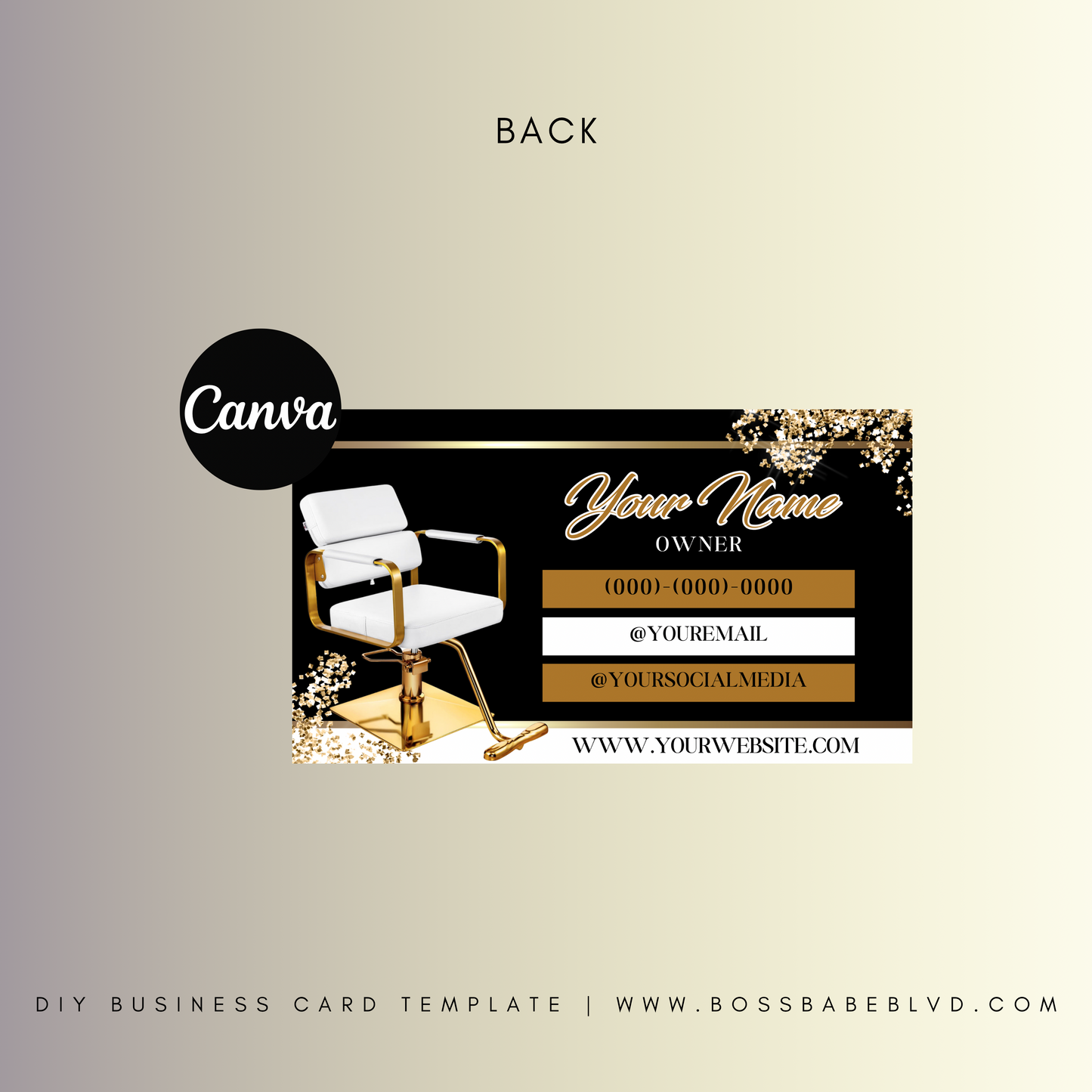 Hair Stylist DIY Business Card Template