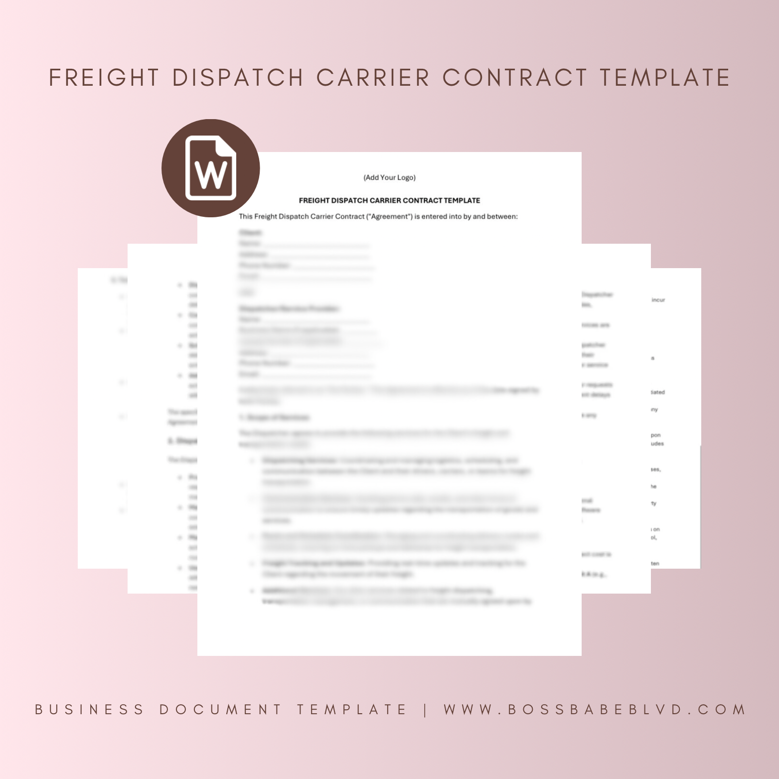 Freight Dispatch Carrier Contract Template