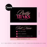 Lash Tech DIY Business Card Design Template