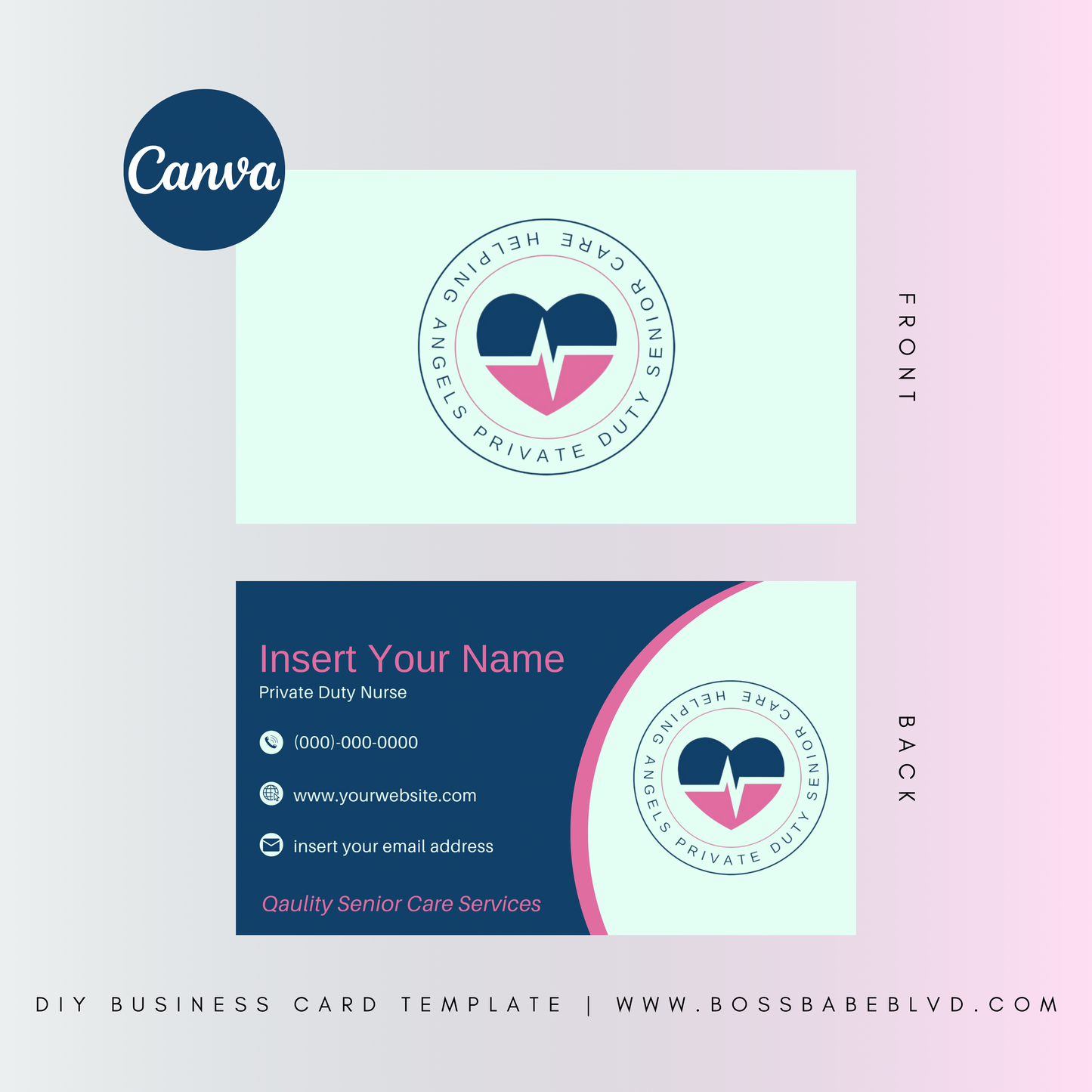 Healthcare DIY Business Card Design Template