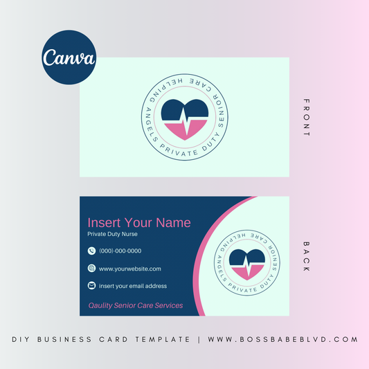Healthcare DIY Business Card Design Template