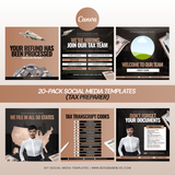 20-Pack Social Media Templates (Tax Preparer)