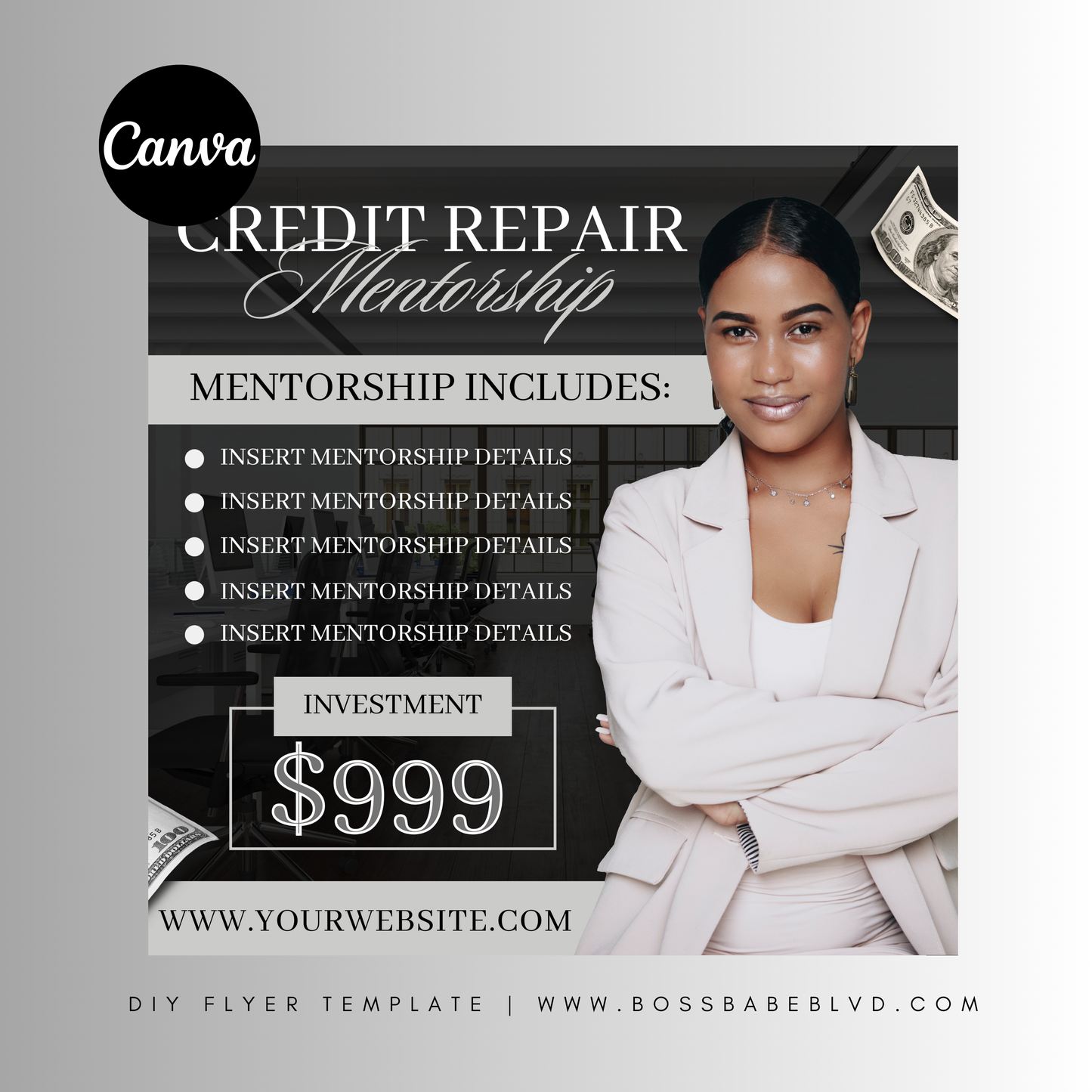 Credit Repair Mentorship DIY Flyer Template