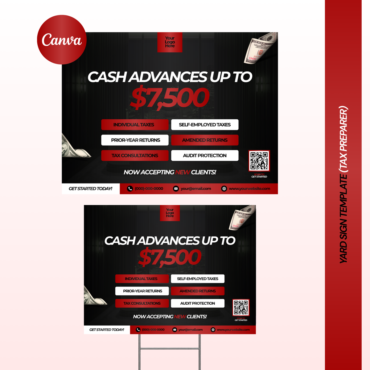 Tax Preparer Yard Sign Template