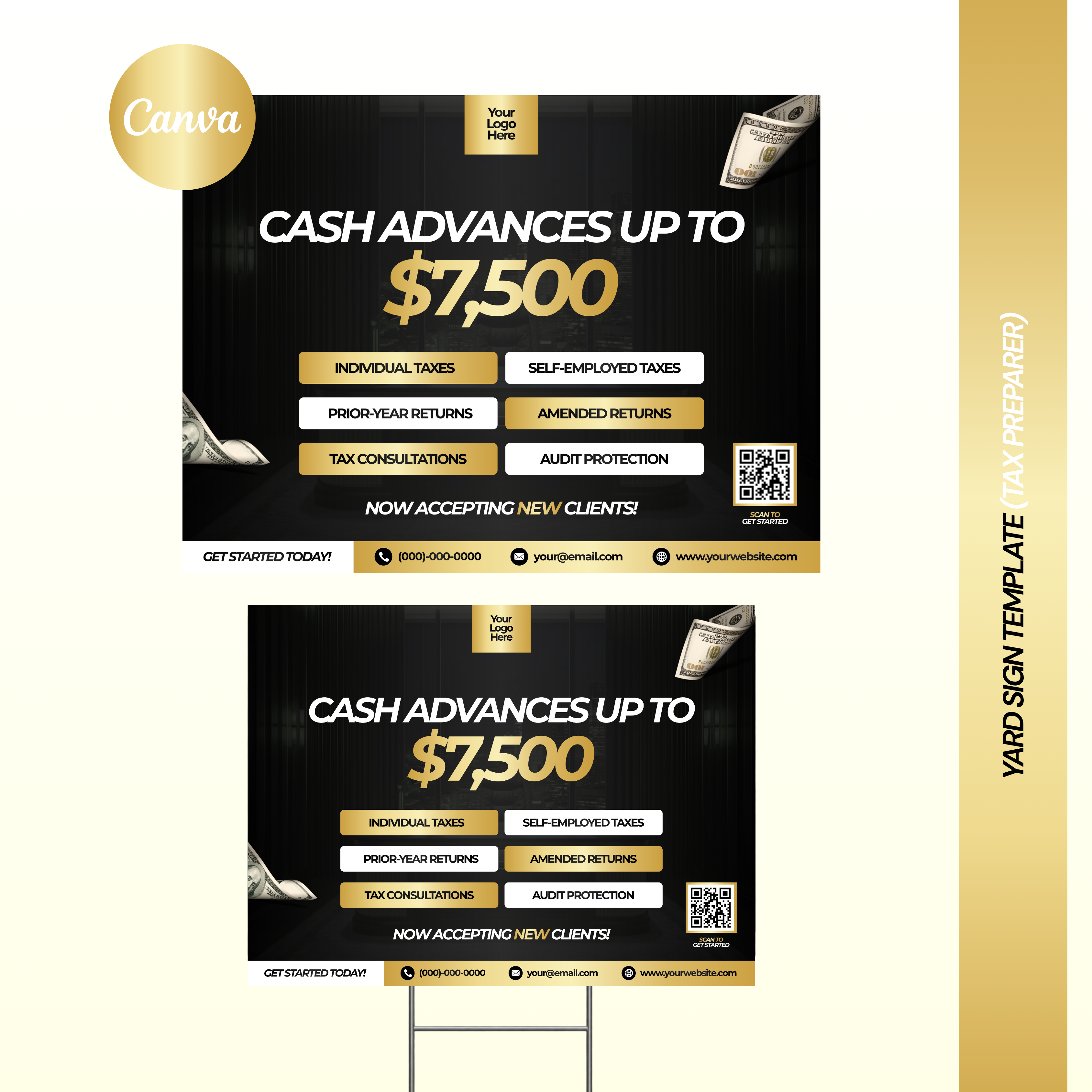 Tax Preparer Yard Sign Template