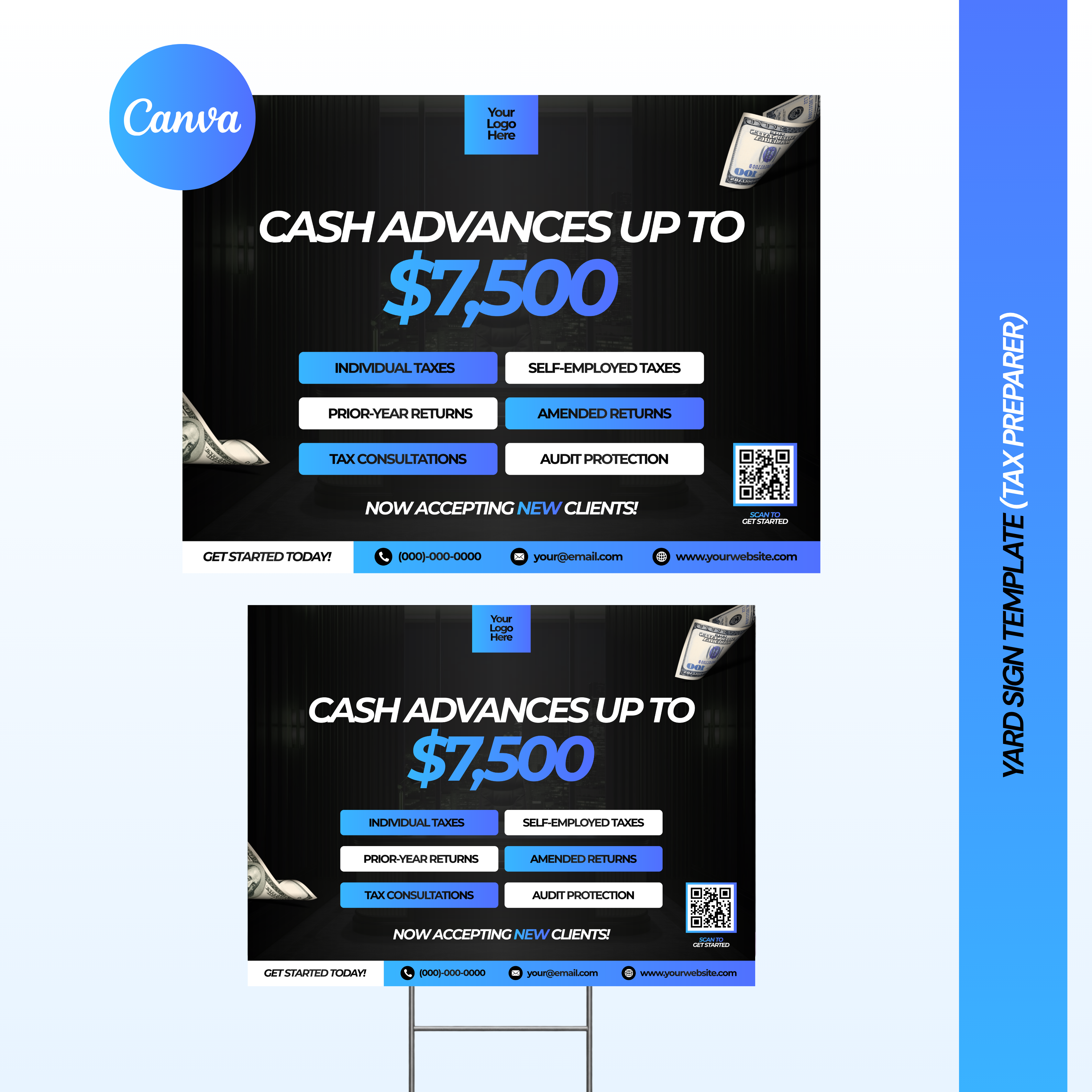 Tax Preparer Yard Sign Template