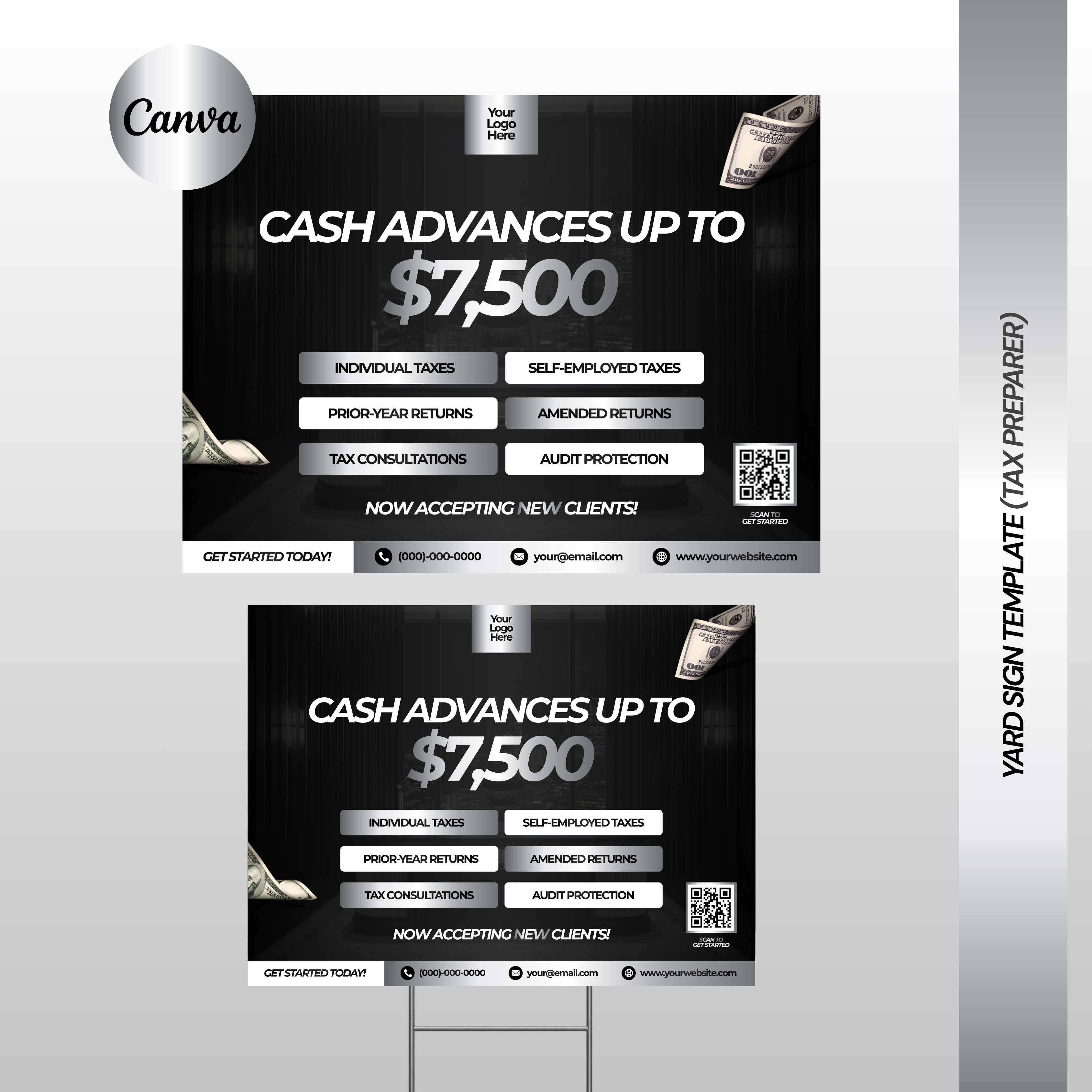 Tax Preparer Yard Sign Template