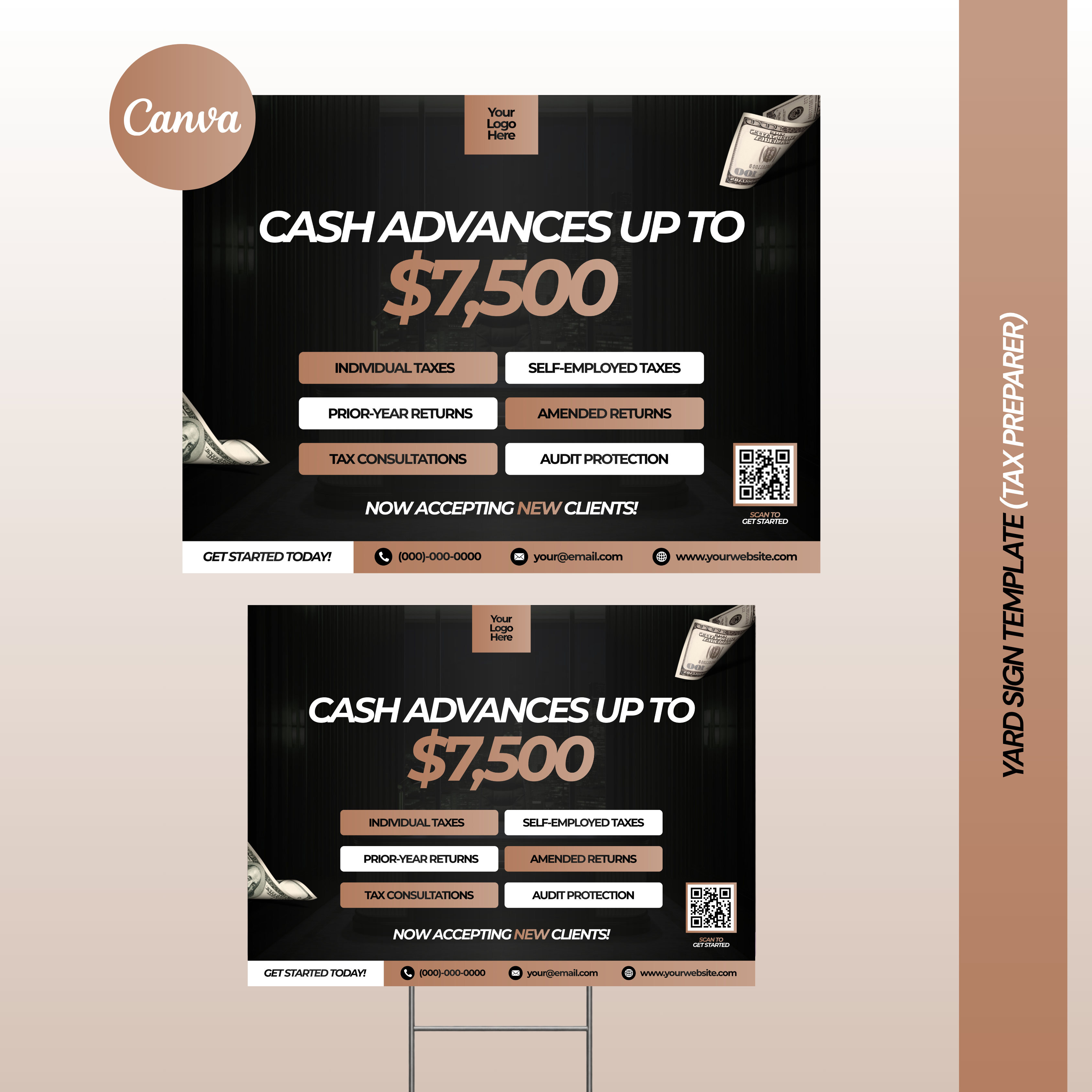 Tax Preparer Yard Sign Template