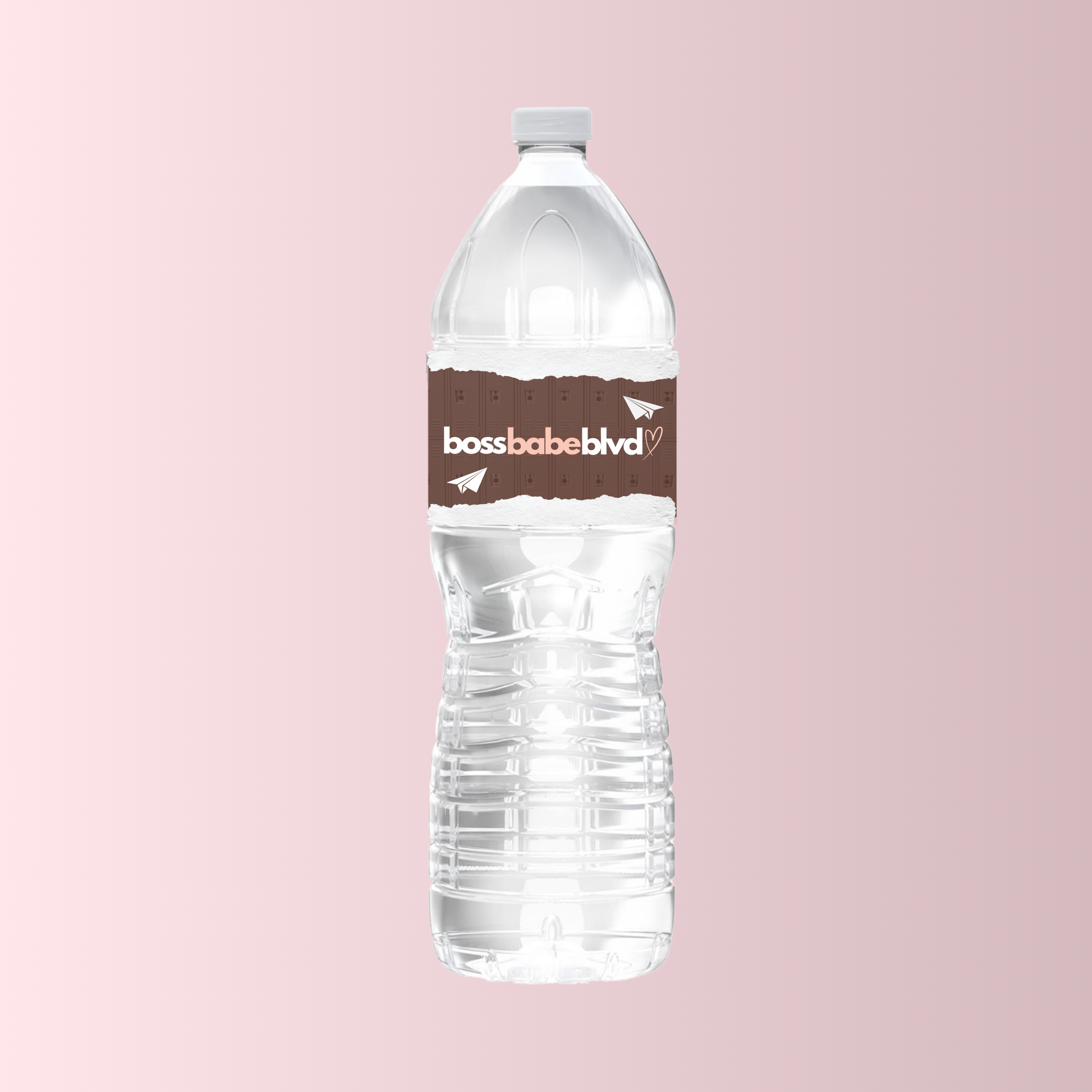 Water Bottle Label Mockup Template