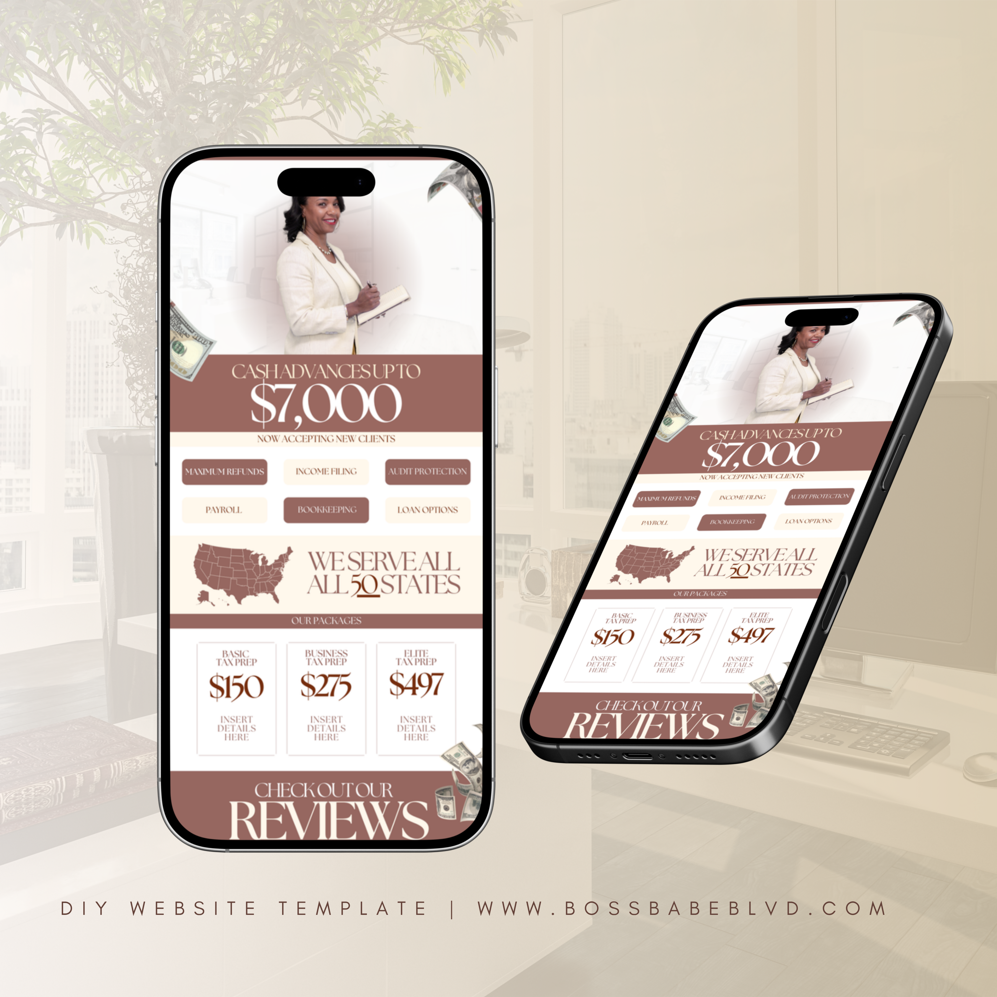 Tax Preparer Landing Page Template