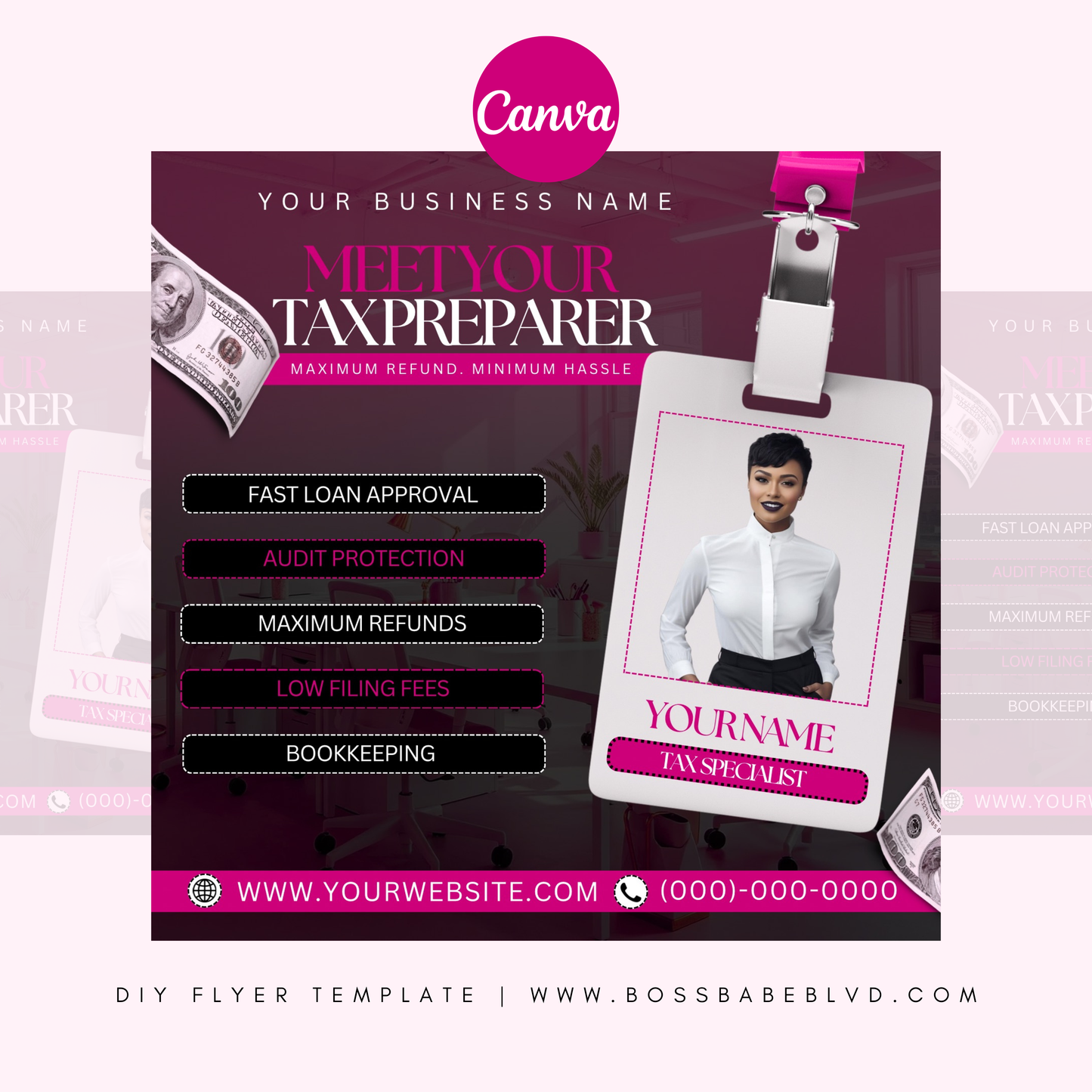 Meet Your Tax Preparer DIY Flyer Template