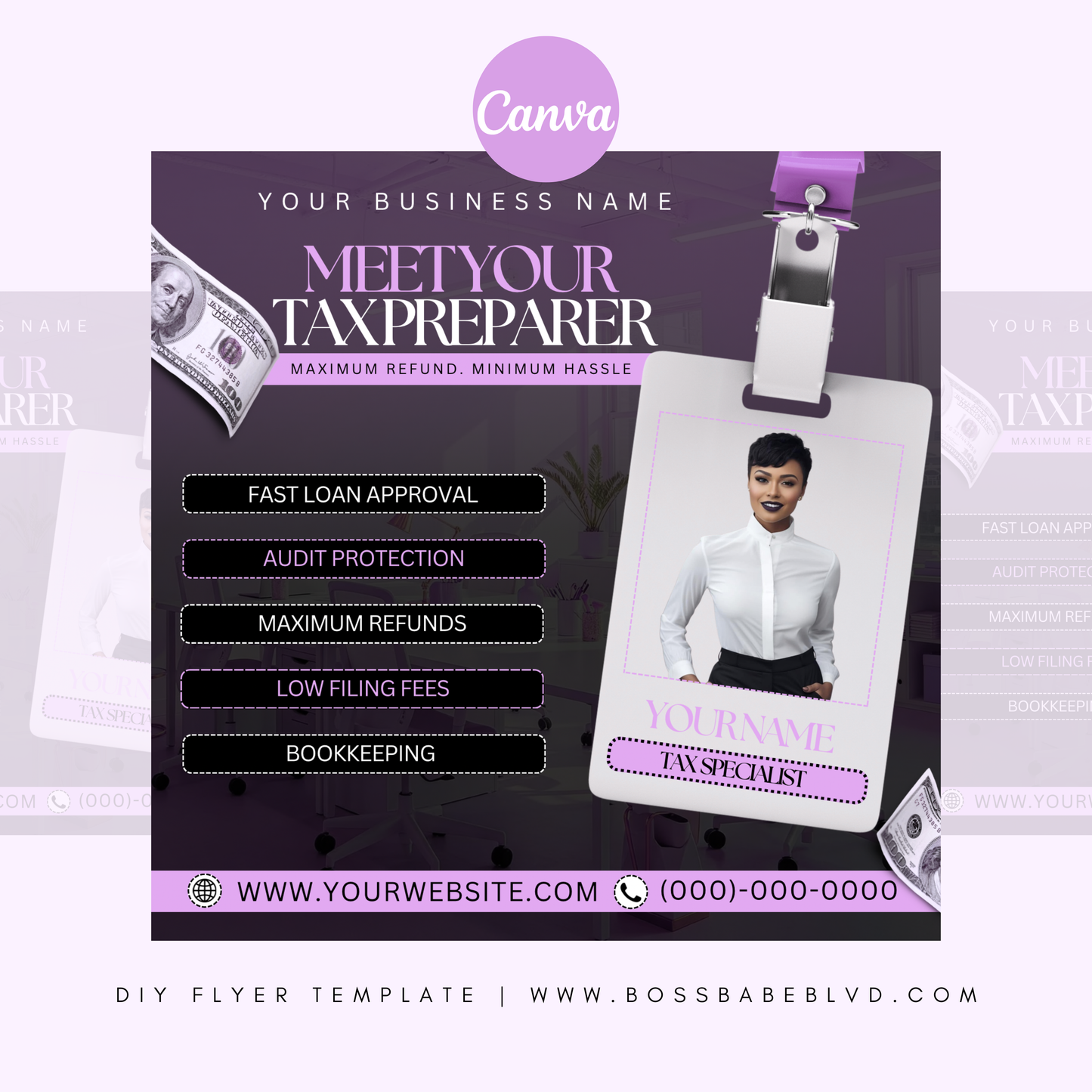 Meet Your Tax Preparer DIY Flyer Template