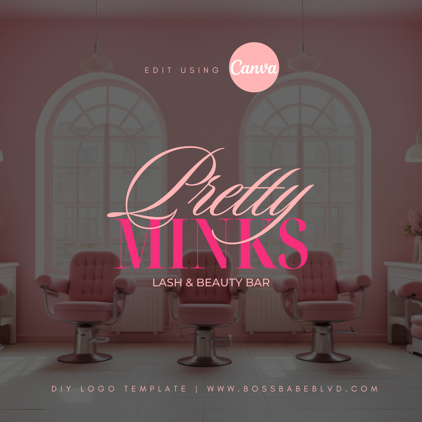 Lash & Beauty Bar DIY Logo Template