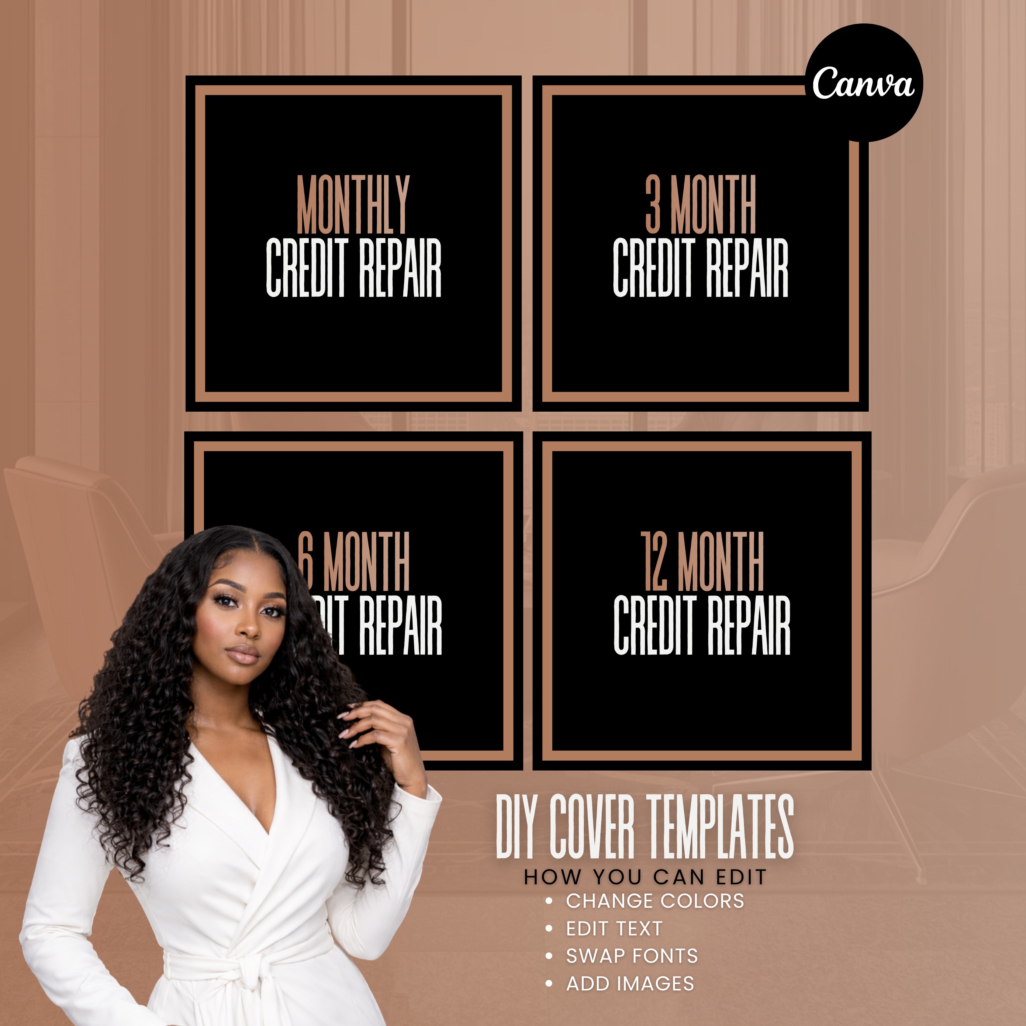 DIY Credit Repair Shopify Website Kit – Editable Theme, Banner & Cover Templates