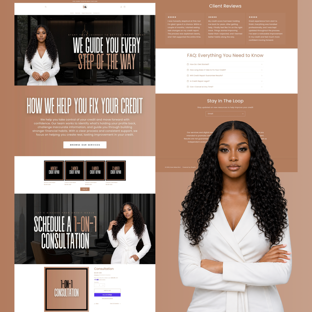 DIY Credit Repair Shopify Website Kit – Editable Theme, Banner & Cover Templates