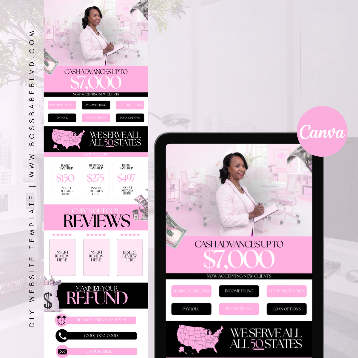 Tax Preparer Landing Page Template