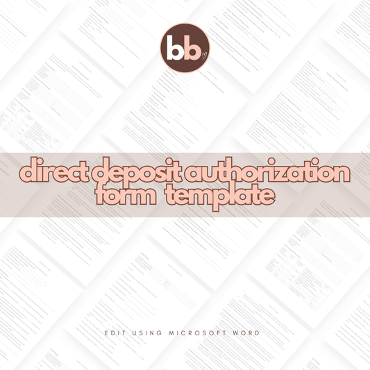 Direct Deposit Authorization Form Template