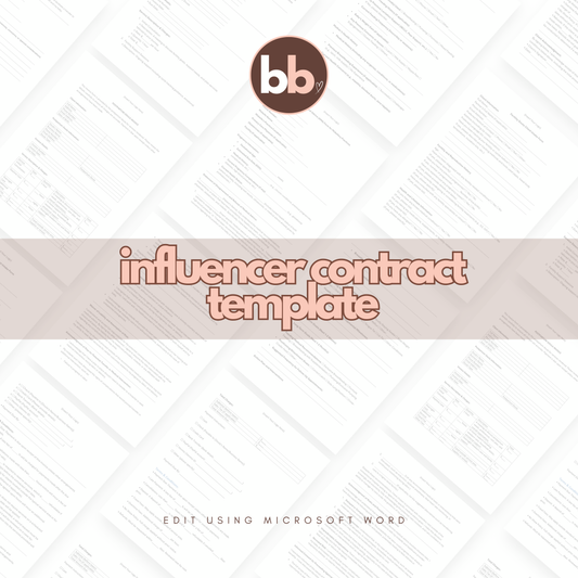 Influencer Contract Template