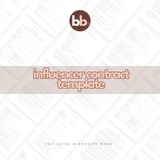 Influencer Contract Template